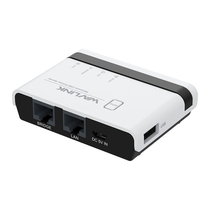 Servidor De Impressão Wi-Fi e Ethernet N300 Wavlink
